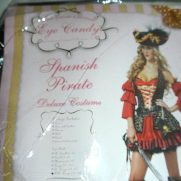 🆕Eye Candy Pirate Sexy Spanish Womens XXL14-16 Deluxe Cali Costume Set NIP! - Picture 5 of 16